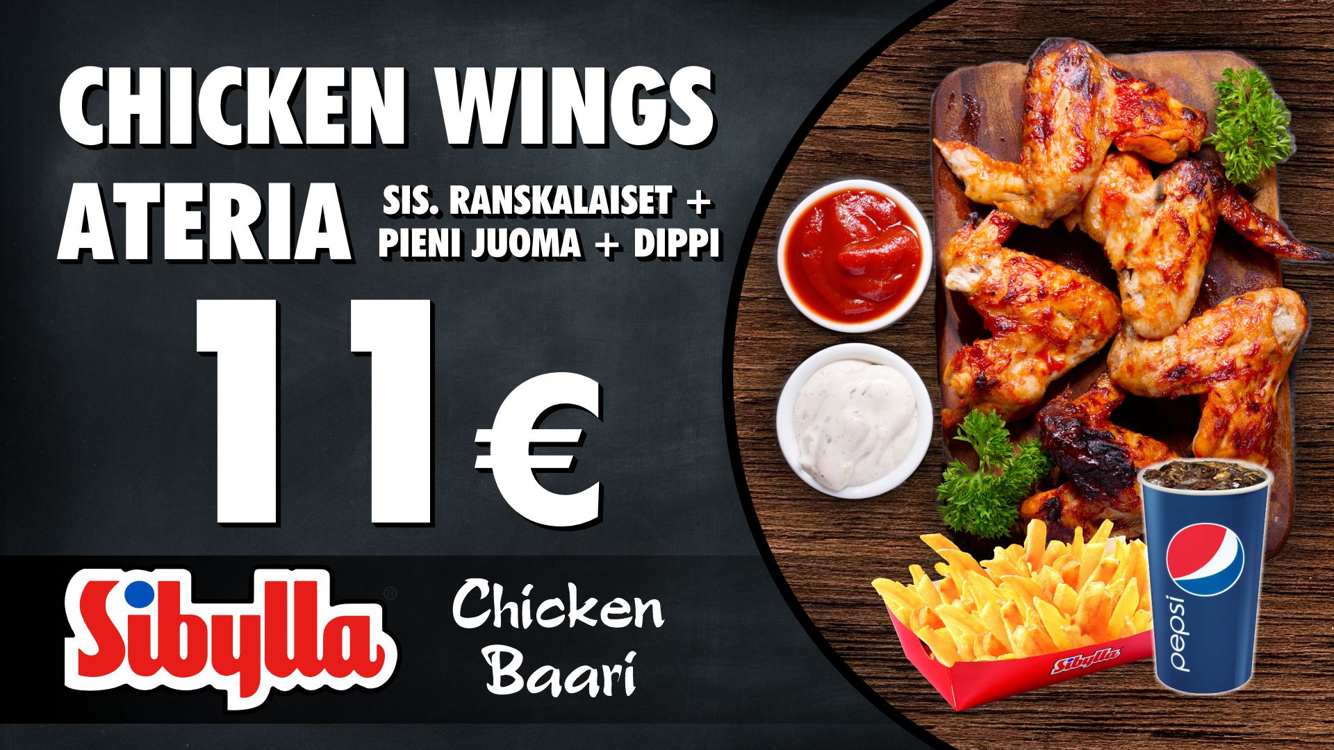 Uikko_Chicken wings ateria